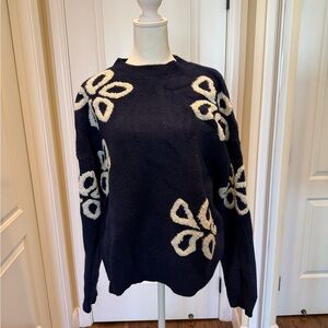 Stitch & Feather Navy Blue Floral Sweater